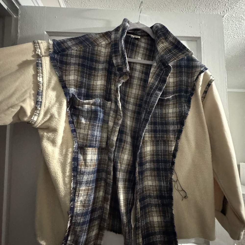 Oli & Hali Blue and Brown Plaid Jacket